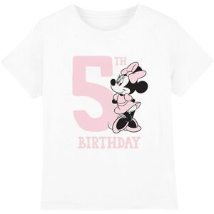 (3-4 Years, White) Disney Childrens/Kids Minnie Mouse 5th Birthday T-Shirt (3-4 Years, White) Disney Childrens/Kids Minnie Mouse 5th Birthday T-Shirt