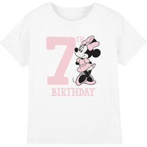 (5-6 Years, White) Disney Childrens/Kids Minnie Mouse 7th Birthday T-Shirt (5-6 Years, White) Disney Childrens/Kids Minnie Mouse 7th Birthday T-Shirt