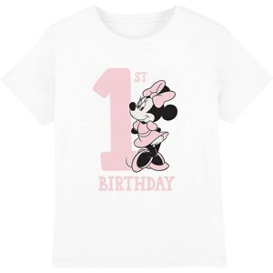 (5-6 Years, White) Disney Childrens/Kids Minnie Mouse 1st Birthday T-Shirt (5-6 Years, White) Disney Childrens/Kids Minnie Mouse 1st Birthday T-Shirt
