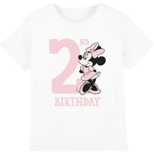 (5-6 Years, White) Disney Childrens/Kids Minnie Mouse 2nd Birthday T-Shirt (5-6 Years, White) Disney Childrens/Kids Minnie Mouse 2nd Birthday T-Shirt