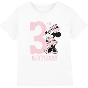 (7-8 Years, White) Disney Childrens/Kids Minnie Mouse 3rd Birthday T-Shirt (7-8 Years, White) Disney Childrens/Kids Minnie Mouse 3rd Birthday T-Shirt