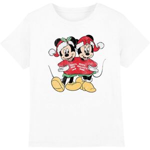 (12-13 Years, White) Disney Childrens/Kids Mickey & Minnie Mouse Christmas Sweat (12-13 Years, White) Disney Childrens/Kids Mickey & Minnie Mouse Christmas Sweat