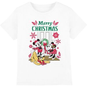 (12-13 Years, White) Disney Childrens/Kids Mickey & Minnie Mouse Wreath Christma (12-13 Years, White) Disney Childrens/Kids Mickey & Minnie Mouse Wreath Christma