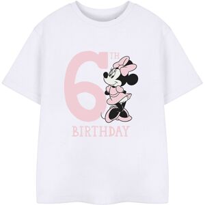 (3-4 Years, White) Disney Childrens/Kids Minnie Mouse 6th Birthday T-Shirt (3-4 Years, White) Disney Childrens/Kids Minnie Mouse 6th Birthday T-Shirt