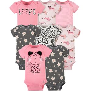 Gerber Baby Girl's 8-Pack Short Sleeve Onesies Bodysuits Leopard Pink 12 Month Gerber Baby Girl's 8-Pack Short Sleeve Onesies Bodysuits Leopard Pink 12 Month