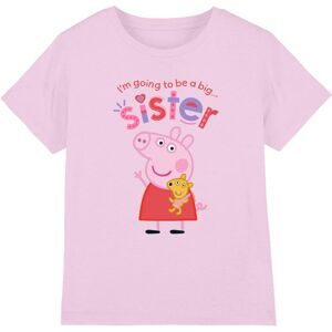 (12-13 Years, Light Pink) Peppa Pig Childrens/Kids Big Sister T-Shirt (12-13 Years, Light Pink) Peppa Pig Childrens/Kids Big Sister T-Shirt