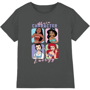 (12-13 Years, Charcoal) Disney Princess Childrens/Kids Main Character Energy T-S (12-13 Years, Charcoal) Disney Princess Childrens/Kids Main Character Energy T-S