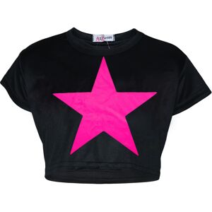 a2zkids (9-10 Years, Black) Kids Girls Crop Top Star Print T Shirt Tops 5-13 Yr a2zkids (9-10 Years, Black) Kids Girls Crop Top Star Print T Shirt Tops 5-13 Yr