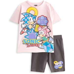 (9-10 Years) Sonic the Hedgehog T-Shirt and Shorts Set (Girls Pink) (9-10 Years) Sonic the Hedgehog T-Shirt and Shorts Set (Girls Pink)
