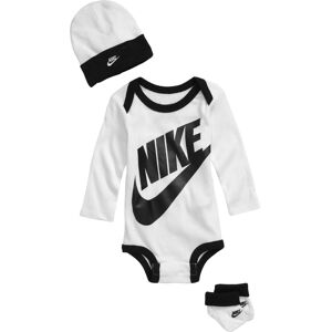 Nike Logo Long Sleeve 3 Piece Infant Set (0-6 Months White) Nike Logo Long Sleeve 3 Piece Infant Set (0-6 Months White)