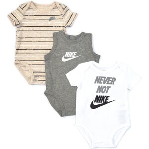 Nike Infant Baby Bodysuit 3 Pack (Dark Grey Heather(56F170-042)/White 6 Months) Nike Infant Baby Bodysuit 3 Pack (Dark Grey Heather(56F170-042)/White 6 Months)