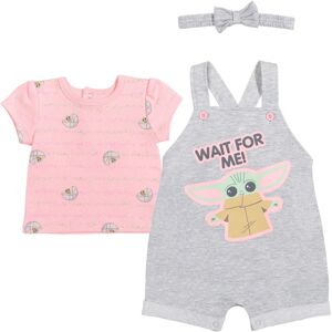 STAR WARS The Child Newborn Baby Girls French Terry Snap Short Overalls T-Shirt STAR WARS The Child Newborn Baby Girls French Terry Snap Short Overalls T-Shirt