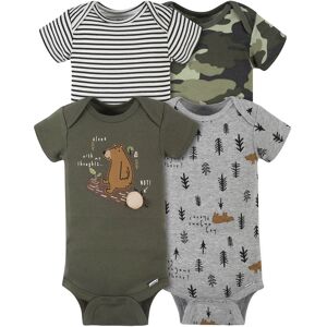 Gerber Baby Boys' 4-Pack Short Sleeve Onesies Bodysuits Bear Green Newborn Gerber Baby Boys' 4-Pack Short Sleeve Onesies Bodysuits Bear Green Newborn