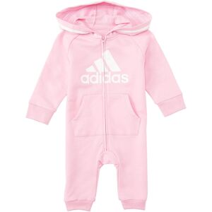 adidas Baby Girls Long Sleeve Hooded Coverall Clear Pink 18 Months adidas Baby Girls Long Sleeve Hooded Coverall Clear Pink 18 Months