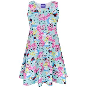(3-4 Years) Disney Short Sleeve Skater Dress (Girls Blue) (3-4 Years) Disney Short Sleeve Skater Dress (Girls Blue)