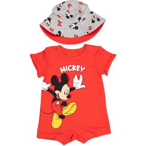 Disney Mickey Mouse Newborn Baby Boys Romper and Bucket Sun Hat Red 0-3 Months Disney Mickey Mouse Newborn Baby Boys Romper and Bucket Sun Hat Red 0-3 Months