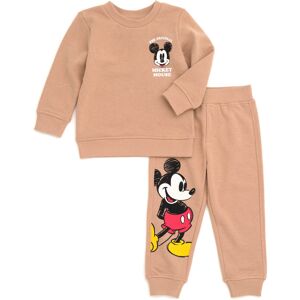 Disney Mickey Mouse Newborn Baby Boys Fleece Sweatshirt and Pants Set Brown 6-9 Disney Mickey Mouse Newborn Baby Boys Fleece Sweatshirt and Pants Set Brown 6-9