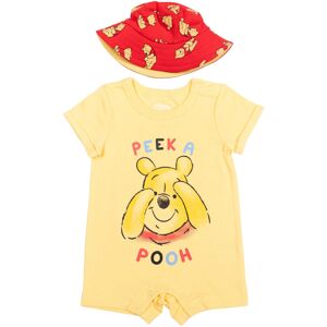 Disney Winnie the Pooh Newborn Baby Boys Romper and Bucket Sun Hat Yellow 3-6 Mo Disney Winnie the Pooh Newborn Baby Boys Romper and Bucket Sun Hat Yellow 3-6 Mo