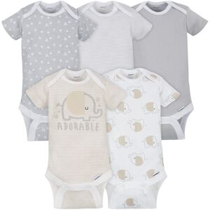 Gerber Unisex Baby 5-Pack Short Sleeve Variety Onesies Bodysuits Elephant Newbor Gerber Unisex Baby 5-Pack Short Sleeve Variety Onesies Bodysuits Elephant Newbor