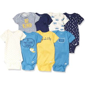 Gerber Baby Boy's 8-Pack Short Sleeve Onesies Bodysuits Blue Fox Newborn Gerber Baby Boy's 8-Pack Short Sleeve Onesies Bodysuits Blue Fox Newborn