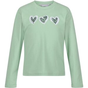 (9-10 Years, Green) Regatta Childrens/Kids Wenbie III Heart Long-Sleeved T-Shirt (9-10 Years, Green) Regatta Childrens/Kids Wenbie III Heart Long-Sleeved T-Shirt