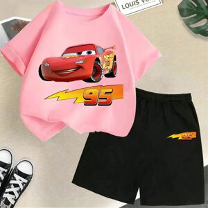 Gaatpot (5, 160cm) Disney summer new children's cartoon T-shirt set Lightning McQueen co Gaatpot (5, 160cm) Disney summer new children's cartoon T-shirt set Lightning McQueen co