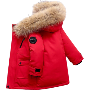 Xcsgsra (Red, 4-5Years) Kids Boys' Fur Coats Hooded Parka Jackets Outwear Xcsgsra (Red, 4-5Years) Kids Boys' Fur Coats Hooded Parka Jackets Outwear