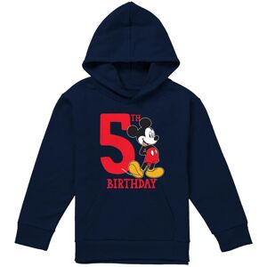 (7-8 Years, Navy) Disney Childrens/Kids Mickey Mouse Shirt 5th Birthday Hoodie (7-8 Years, Navy) Disney Childrens/Kids Mickey Mouse Shirt 5th Birthday Hoodie