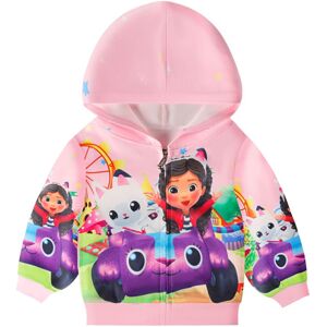 Unbranded (Pink, 120(5-6Y)) Sweatshirt Dollhouse Gabbys Kids Girls Toddler Zip Winter Hood Unbranded (Pink, 120(5-6Y)) Sweatshirt Dollhouse Gabbys Kids Girls Toddler Zip Winter Hood