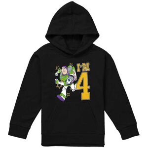 (7-8 Years, Black) Toy Story Childrens/Kids I'm 4 Buzz Lightyear Birthday Pullov (7-8 Years, Black) Toy Story Childrens/Kids I'm 4 Buzz Lightyear Birthday Pullov