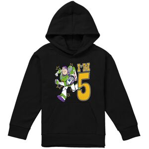 (7-8 Years, Black) Toy Story Childrens/Kids I'm 5 Buzz Lightyear Birthday Hoodie (7-8 Years, Black) Toy Story Childrens/Kids I'm 5 Buzz Lightyear Birthday Hoodie