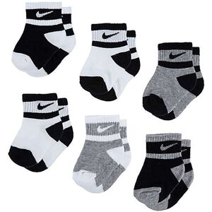 Nike Boys' Ankle 6 Pairs Socks Black(nn0663-001)/G_white 12-24 Month Nike Boys' Ankle 6 Pairs Socks Black(nn0663-001)/G_white 12-24 Month