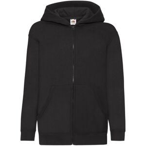 (14-15 Years, Black) Fruit of the Loom Childrens/Kids Classic Hooded Jacket (14-15 Years, Black) Fruit of the Loom Childrens/Kids Classic Hooded Jacket