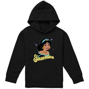 (7-8 Years, Black) Disney Princess Childrens/Kids Jasmine Face Hoodie (7-8 Years, Black) Disney Princess Childrens/Kids Jasmine Face Hoodie