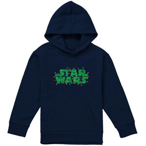 (12-13 Years, Navy) Star Wars Childrens/Kids Christmas Lights Logo Hoodie (12-13 Years, Navy) Star Wars Childrens/Kids Christmas Lights Logo Hoodie