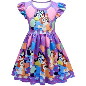 Unbranded (Purple, 120) Bluey Kids Bingo Print Cosplay Dress Birthday Party Skirt Baby Xma Unbranded (Purple, 120) Bluey Kids Bingo Print Cosplay Dress Birthday Party Skirt Baby Xma
