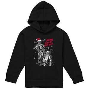 (5-6 Years, Black) Star Wars Childrens/Kids Merry Christmas Droids Hoodie (5-6 Years, Black) Star Wars Childrens/Kids Merry Christmas Droids Hoodie