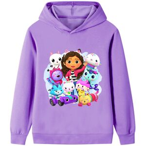 Gaatpot (Purple, 160cm) Gabby's Dollhouse Printed Hoodie for Middle and Large Children B Gaatpot (Purple, 160cm) Gabby's Dollhouse Printed Hoodie for Middle and Large Children B
