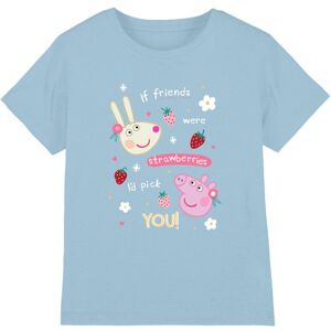 (5-6 Years, Light Blue) Peppa Pig Childrens/Kids Friends Strawberry T-Shirt (5-6 Years, Light Blue) Peppa Pig Childrens/Kids Friends Strawberry T-Shirt