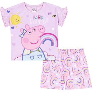 (6-7 Years) Peppa Pig Girls Pyjamas Short Pjs Set (6-7 Years) Peppa Pig Girls Pyjamas Short Pjs Set
