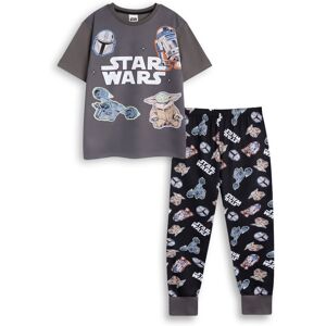 (7-8 Years) Star Wars Short Sleeve Long Leg Pyjama Set (Unisex Kids Grey) (7-8 Years) Star Wars Short Sleeve Long Leg Pyjama Set (Unisex Kids Grey)