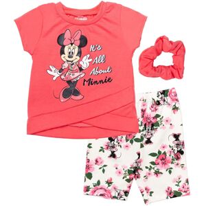 Disney Minnie Mouse Toddler Girls Crossover T-Shirt Bike Shorts and Scrunchie 3 Disney Minnie Mouse Toddler Girls Crossover T-Shirt Bike Shorts and Scrunchie 3