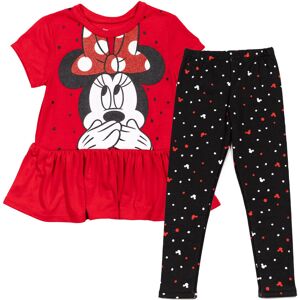 Disney Minnie Mouse Valentines Day Infant Baby Girls Peplum T-Shirt and Leggings Disney Minnie Mouse Valentines Day Infant Baby Girls Peplum T-Shirt and Leggings