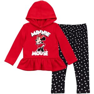 Disney Minnie Mouse Infant Baby Girls Fleece Pullover Peplum Hoodie Leggings Set Disney Minnie Mouse Infant Baby Girls Fleece Pullover Peplum Hoodie Leggings Set
