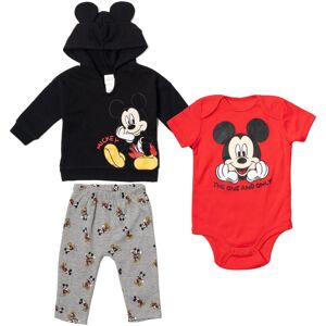 Disney Mickey Mouse Newborn Baby Boy or Girl Fleece Hoodie Bodysuit and Pants 3 Disney Mickey Mouse Newborn Baby Boy or Girl Fleece Hoodie Bodysuit and Pants 3