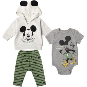 Disney Mickey Mouse Infant Baby Boys or Girls 3 Piece Outfit Set: Pants Hoodie B Disney Mickey Mouse Infant Baby Boys or Girls 3 Piece Outfit Set: Pants Hoodie B