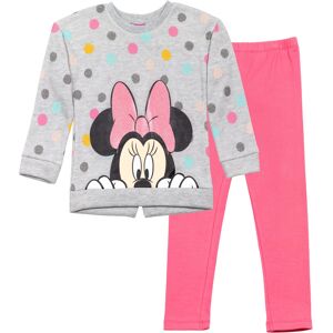 Disney Minnie Mouse Little Girls Fleece Sweatshirt and Leggings Outfit Set Grey/ Disney Minnie Mouse Little Girls Fleece Sweatshirt and Leggings Outfit Set Grey/