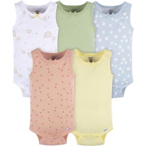 Gerber Baby Girls Multi-Pack Sleeveless Onesies Bodysuit Orange Flower 6-9 Month Gerber Baby Girls Multi-Pack Sleeveless Onesies Bodysuit Orange Flower 6-9 Month