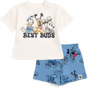 Disney Mickey Mouse Donald Duck Pluto Infant Baby Boys Waffle Knit T-Shirt Short Disney Mickey Mouse Donald Duck Pluto Infant Baby Boys Waffle Knit T-Shirt Short
