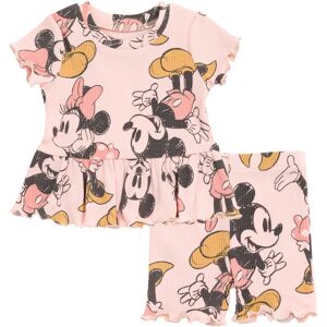 Disney Mickey Mouse Minnie Mouse Infant Baby Girls Peplum T-Shirt and Bike Short Disney Mickey Mouse Minnie Mouse Infant Baby Girls Peplum T-Shirt and Bike Short